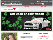 Tablet Screenshot of bargainautocentre.com